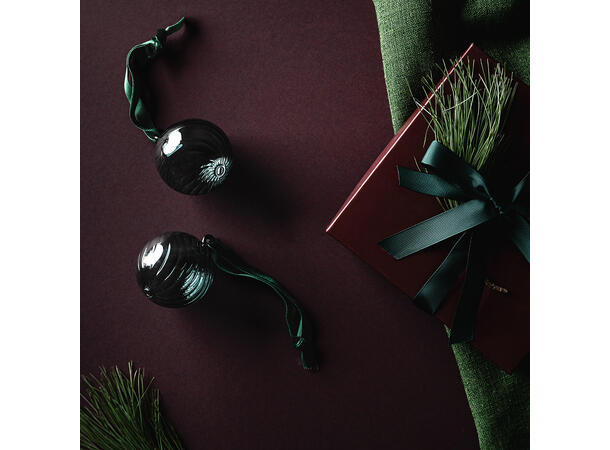 Muurla glasskule - Blågrønn 6cm