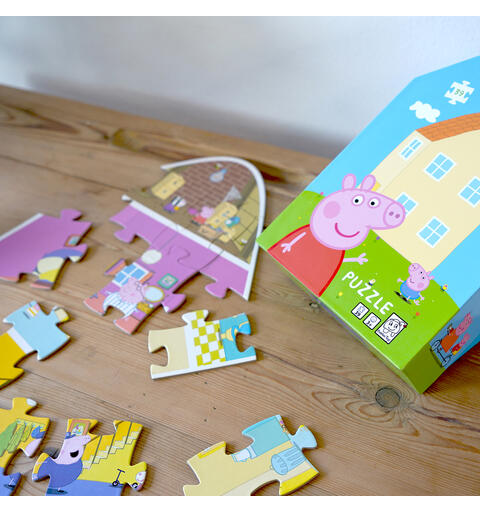 Peppa Gris Puslespill - Huset 3 +
