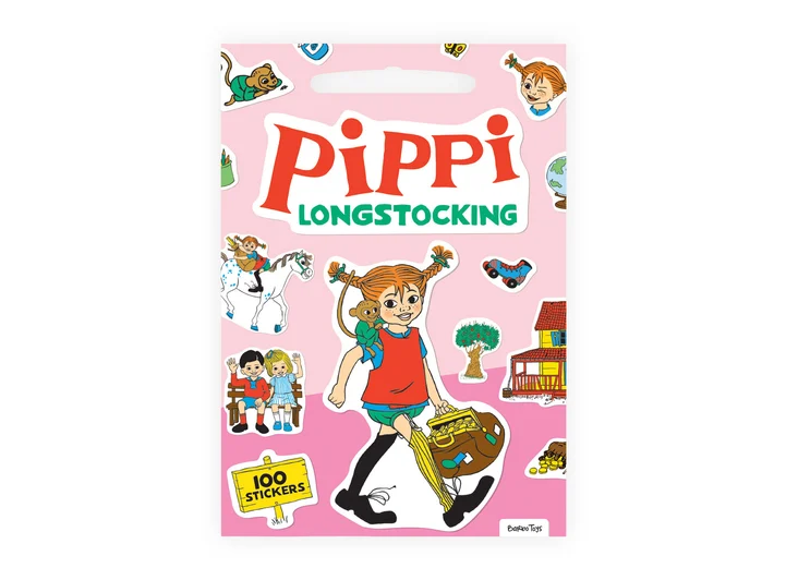 Pippi Langstrømpe klistremerker 100 stk 