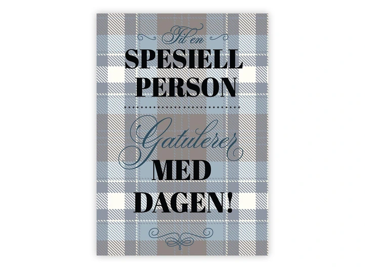 Dobbelt gratulasjonskort  Til en spesiel A6 dobbelt kort 
