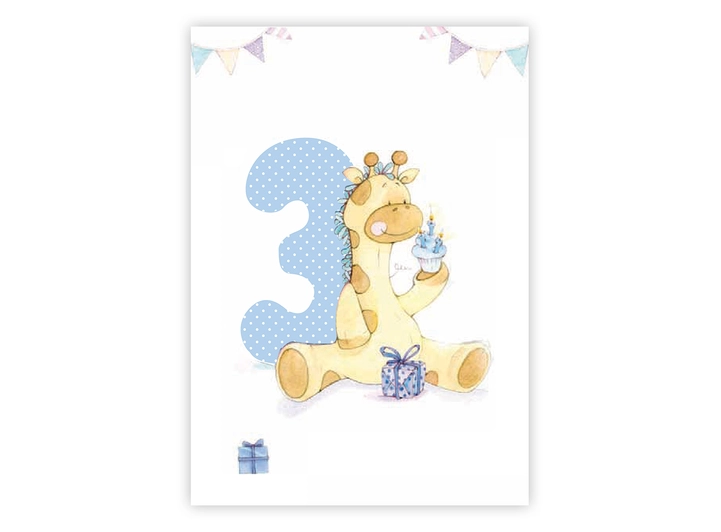 Postkort 3 år A6 postkort 