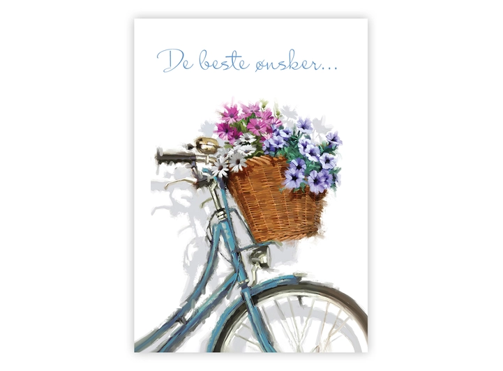 Postkort Gratulerer De beste ønsker .. A6 postkort 