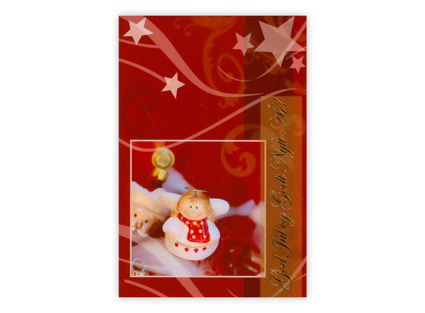 Dobbelt julekort God jul og godt nytt år A6 dobbelt kort