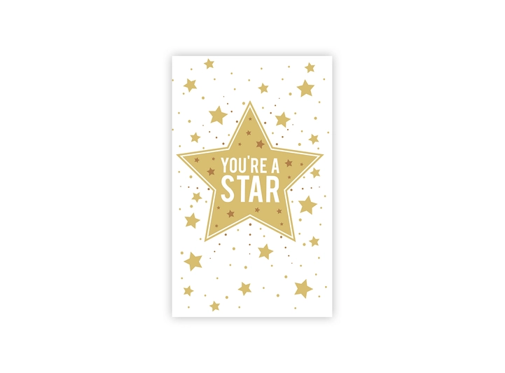 Lite dobbelt kort You are a star A7 dobbelt kort 