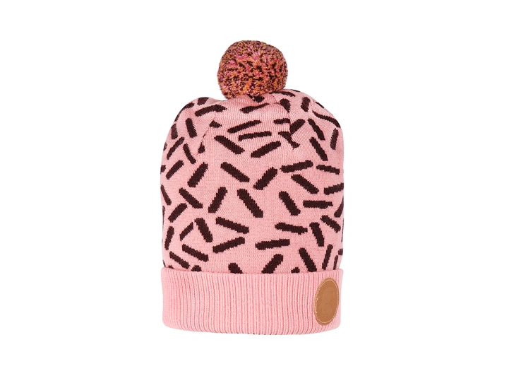 Mummi Strikket Lue - Rosa 48/50 Barneklær fra Mummi 