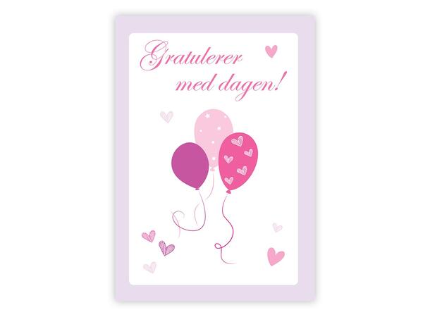 Dobbelt gratulasjonskort Gratulerer med A6 dobbelt kort