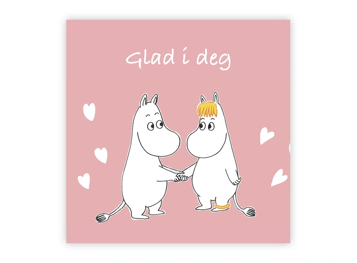 Mummi dobbeltkort - Glad i deg 12 cm Mummi 