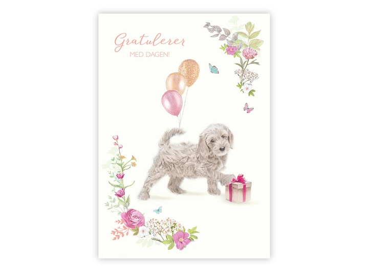 Postkort Gratulerer med dagen A6 postkort 