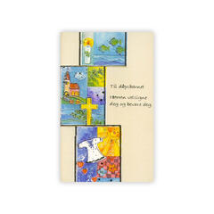 Kristent lite dåpskort Herren velsigne A7 dobbelt kort