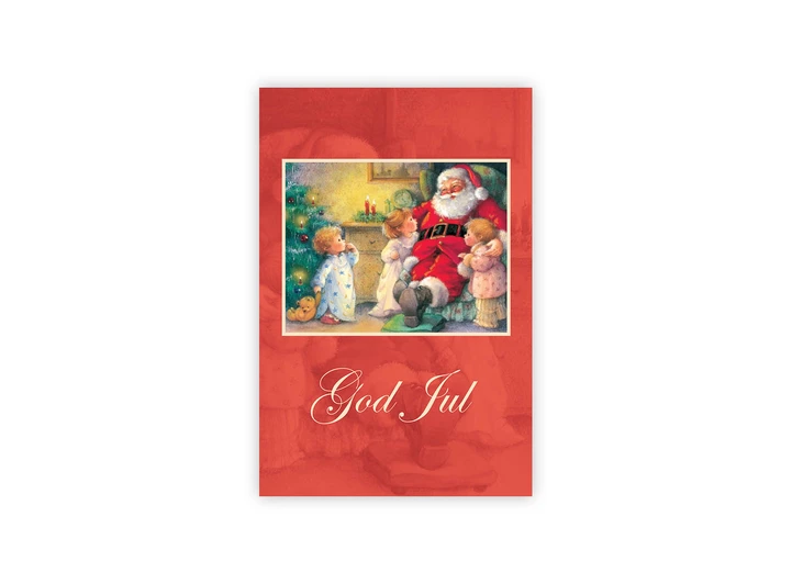 Lite dobbelt julekort God Jul A7 dobbelt kort 