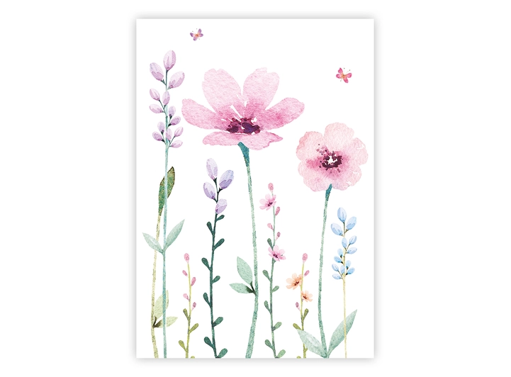 Postkort med blomster A6 postkort 