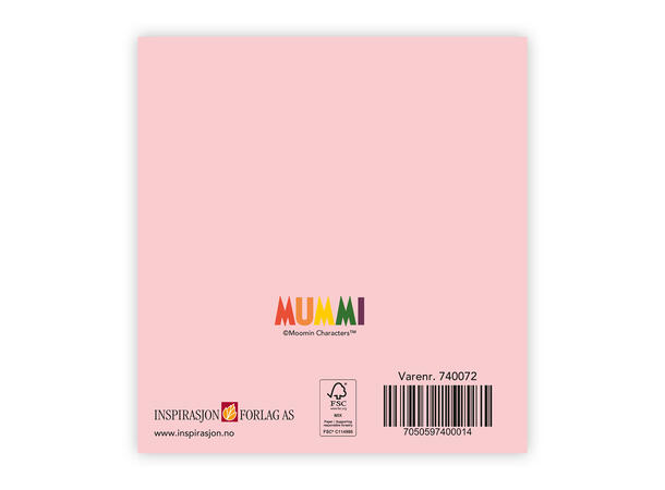 Mummi dobbeltkort - Takk 7,5 cm Mummi 