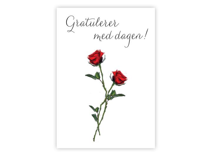 Dobbelt gratulasjonskort Gratulerer med A6 dobbelt kort 