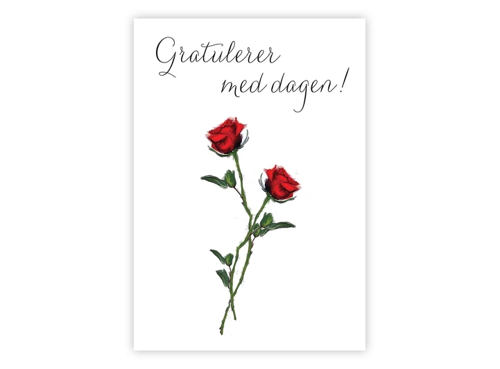 Dobbelt gratulasjonskort Gratulerer med A6 dobbelt kort 