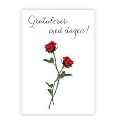 Dobbelt gratulasjonskort Gratulerer med A6 dobbelt kort