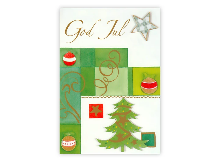 Postkort God Jul A6 Postkort 
