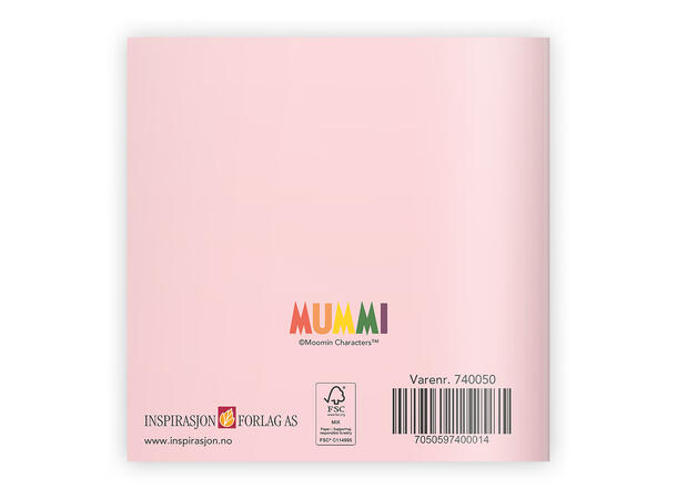 Mummi dobbeltkort - Gratulerer 7,5 cm Mummi
