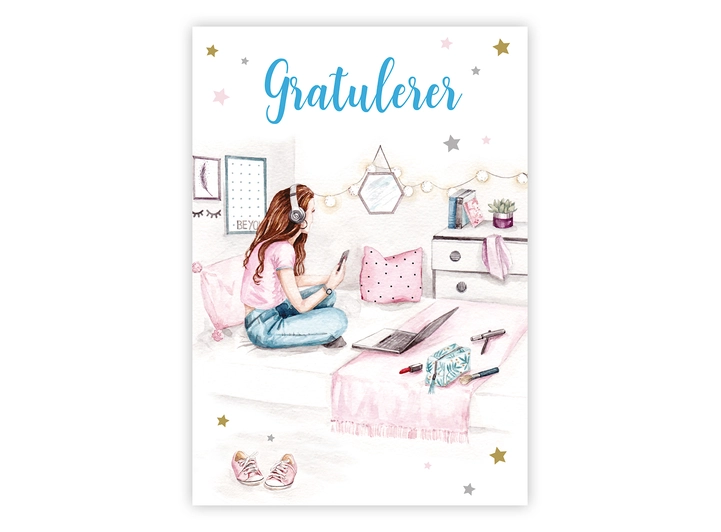 Postkort Gratulerer A6 postkort 