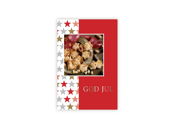 Lite dobbelt julekort God Jul julekaker A7 dobbelt kort 
