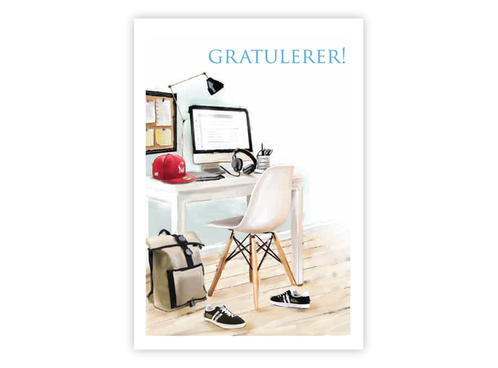 Postkort Gratulerer! A6 postkort 
