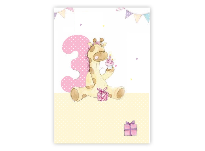 Postkort 3 år A6 postkort 