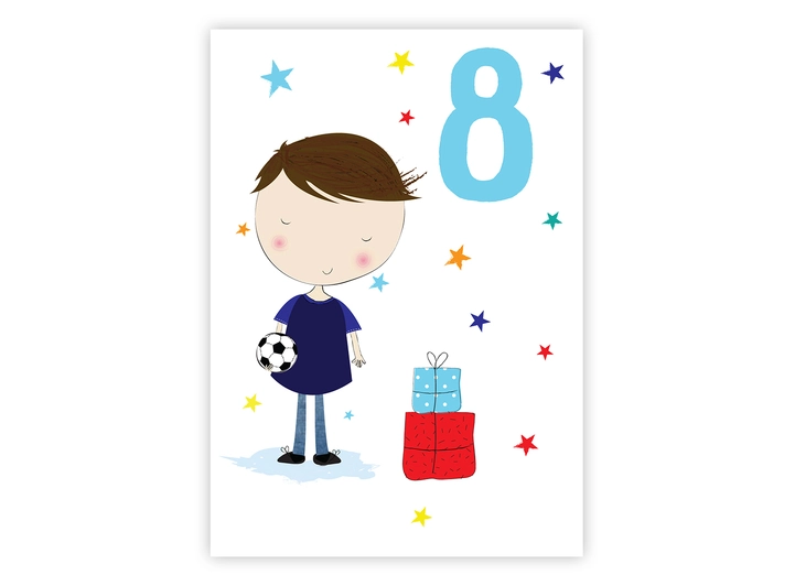 Postkort 8 år A6 postkort 