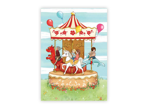Belle & Boo - Postkort Carousel A6 