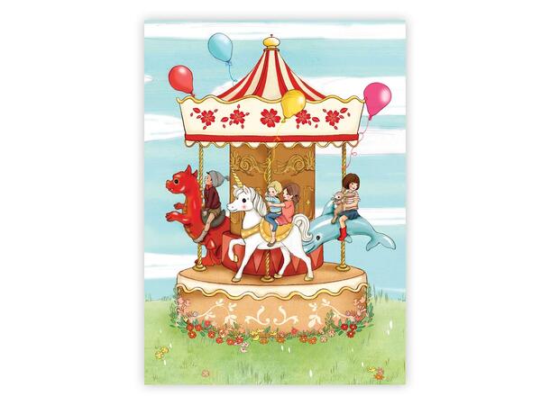 Belle & Boo - Postkort Carousel A6