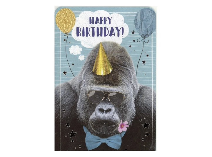 Dobbelt gratulasjonskort Happy birthday A6 Dobbelt kort 