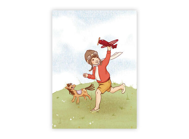 Belle & Boo - Postkort Little Aviator A6 