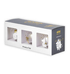 Mummi julekule - Sparkling stars 3pk 7cm gaveeske