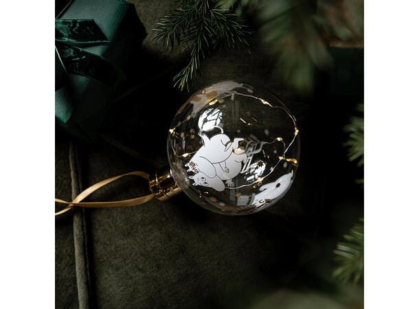 Mummi julekule - Sparkling stars 3pk 7cm gaveeske