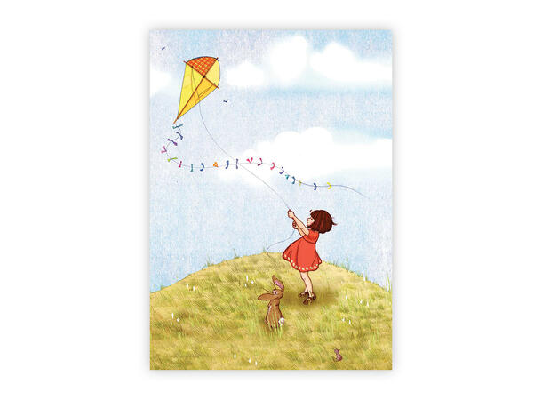 Belle & Boo - Postkort Fly a Kite A6 