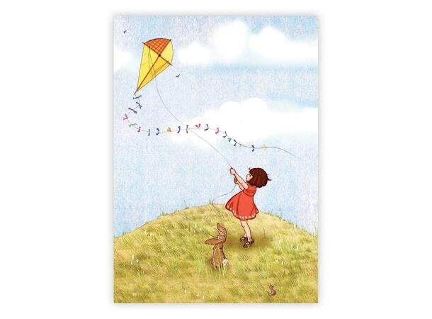 Belle & Boo - Postkort Fly a Kite A6