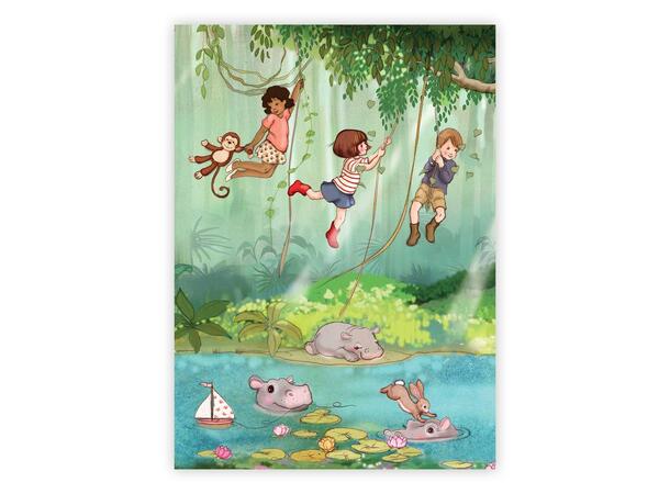 Belle & Boo - Postkort Hippo Lake A6