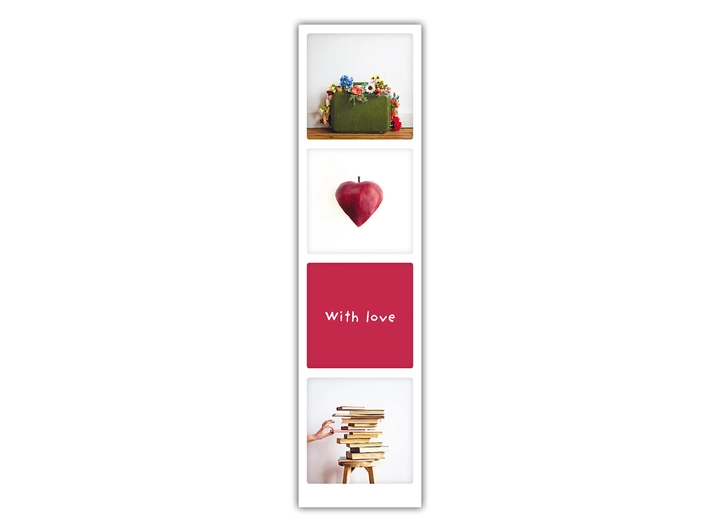 Pickmotion Bokmerke - with love 20 x 5 cm 