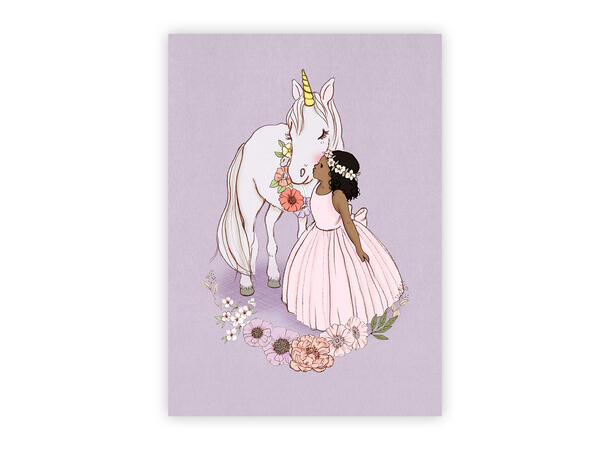 Belle & Boo - Postkort Unicorn Kiss A6 