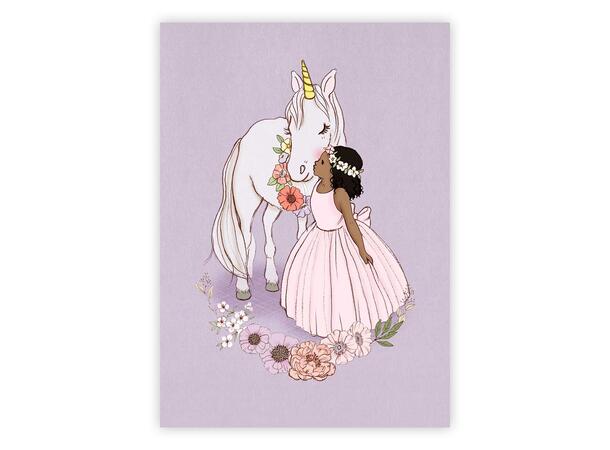 Belle & Boo - Postkort Unicorn Kiss A6