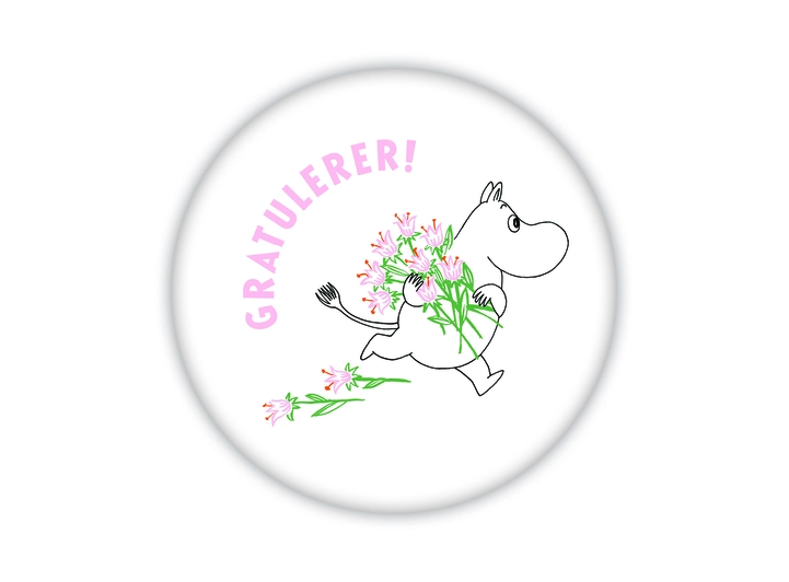 Magnet Mummi - Gratulerer 5,6 cm 
