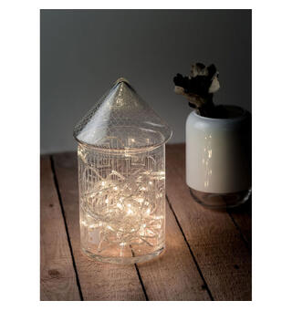 Mummi glasskrukke med lokk - Mummihuset 15x30cm  Mummihuset