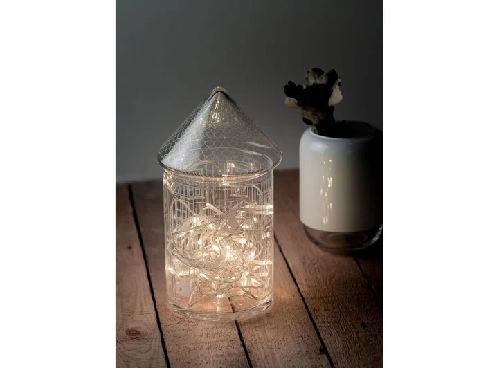 Mummi glasskrukke med lokk - Mummihuset 15x30cm  Mummihuset 