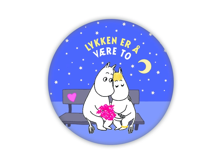 Magnet  Mummi - Lykken er å være to 5,6 cm 