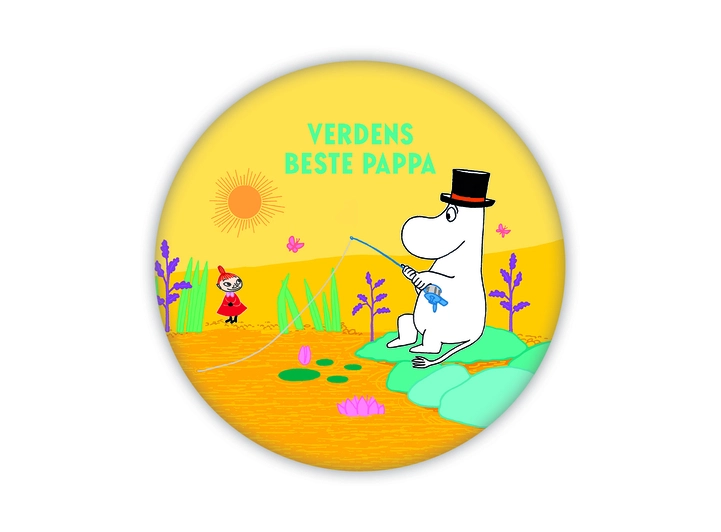 Magnet Mummi - Verdens beste pappa 5,6 cm 