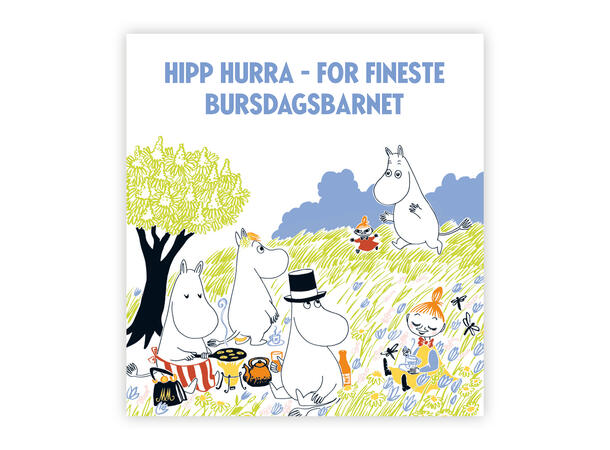 Mummi dobbeltkort - Hipp hurra 7,5 cm Mummi 