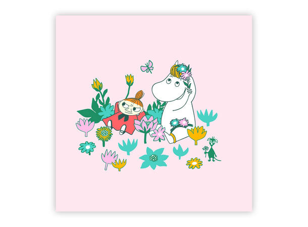 Servietter Snorkfrøken rosa 33x33 cm Mummi