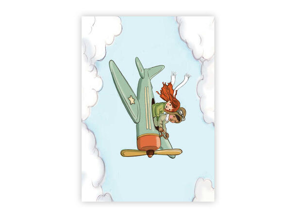 Belle & Boo - Postkort Airplane A6 