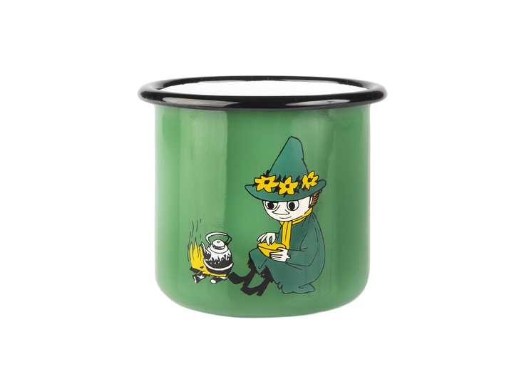 Mummikopp Emalje - Snusmumrikken 3,7 dl Grønn  Retro 