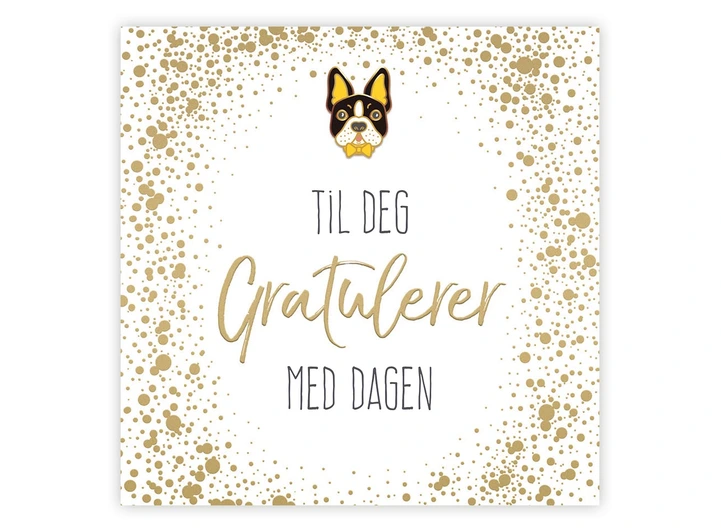 Dobbelt gratulasjonskort Til deg 15x15 cm 