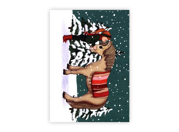 Belle & Boo - Postkort Snowowhorse A6 