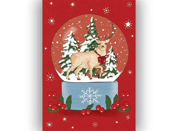 Belle & Boo - Postkort Snowglobe Deer A6